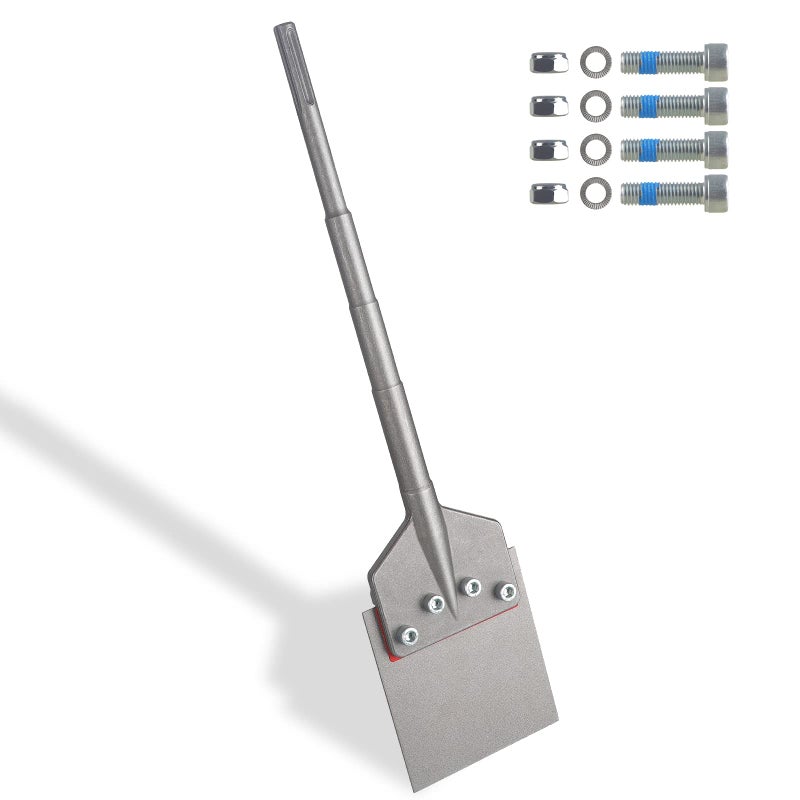 Firecore SDS Max Floor Scraper, 6-in Wide Tile Removal Bit with Long Handle and Heavy Duty Blade - Image 1